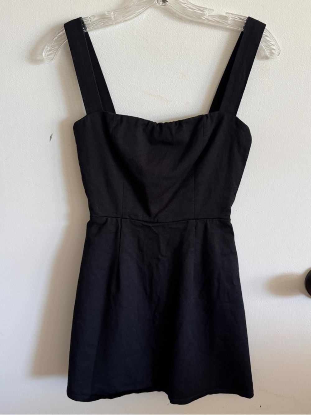 Reformation Black Mini Dress with Wide Straps 0 Sorority Rush Minimalist 90’s